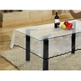 thumbnail image 1 of Heat Resistant,Easy Clean Waterproof Plastic Table Cover, Crystal Clear PVC Tablecloth Protector ( Table Cover Dimesion 54 X 54 Inch With Black Hemmed Border ), 1 of 4