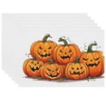thumbnail image 1 of Heat-Resistant Fall-featured Placemat - Fade-Resistant Cartoon Pumpkins Scary Halloween Place Mats Non-Slip Durable Washable Placemats Deco for Table - 17.7" X 13", 1 of 5