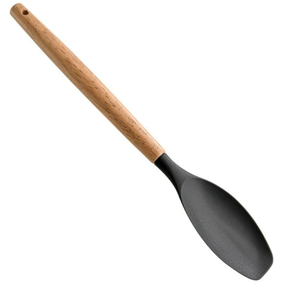 Heat Resistant Food Grade Sile Spatula with Wooden Handle, Scratch-Resistant Cookware for Nonsti Pans, Baking Kitchen Tools (4 Colors) for Cooking, Baking, Mixing, Frosting (Dishwasher Safe) D4C3