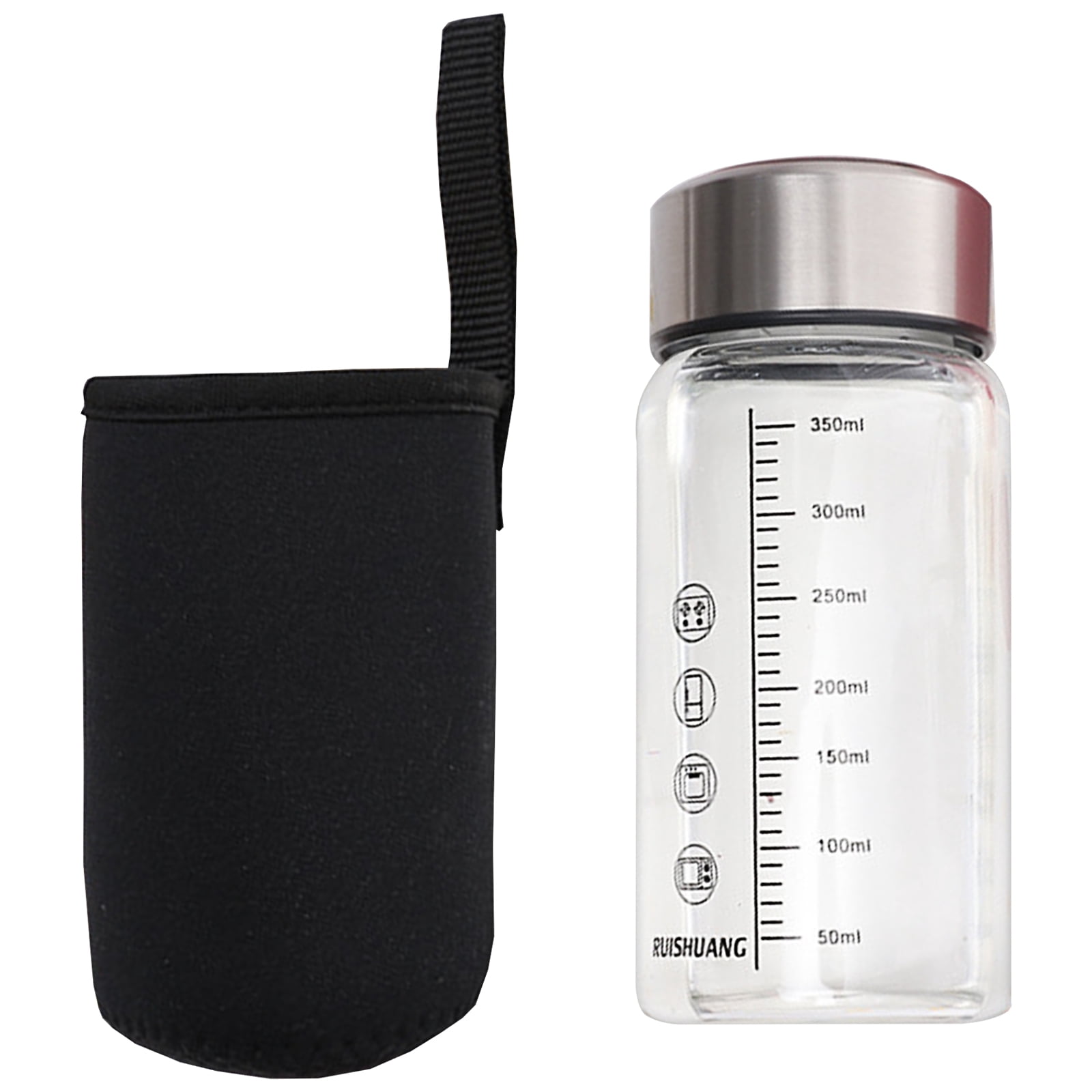 Heat Resistant Glass Beverage Container 350ml Capacity Portable ...