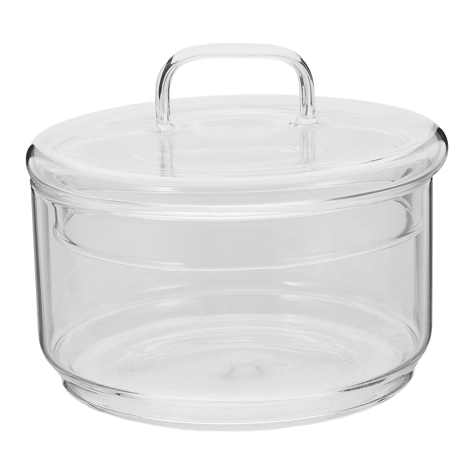 GARVALON Heat Resistant Glass Bowl with Lid for Storage Container 1Pcs 4.3in