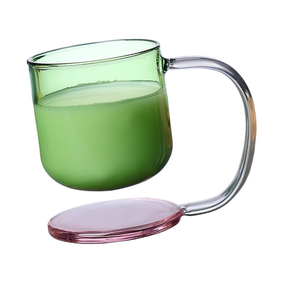 Heat Resistant Glass Cup With Suspended Illusion Nonslip Handle and Base Floating Mug For Cold Hot Liquid Beverage