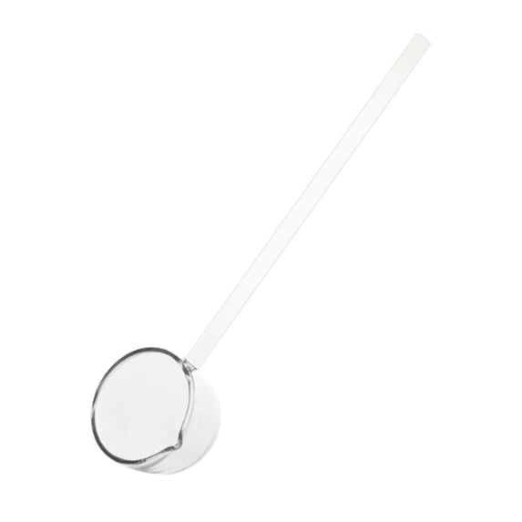 Heat Resistant Glass Ladle, Borosilicate Serving Spoon for Soup Stews and Sauces, Open Flame Safe Cooking Utensil for Kitchen Use
