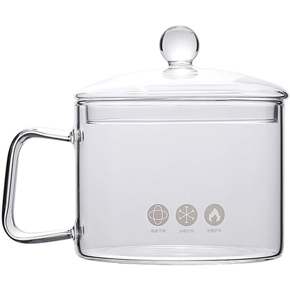 Cooking Maestro: Dishwasher Safe Glass Pot, Heat-resistant Transparent Cooking Pot for Pasta, Ergonomically Designed Lid (High Borosilicate Glass)