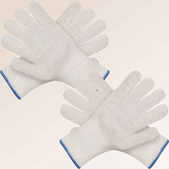 Heat Resistant Gloves Aramid Oven Mitts with Fingers for Cooking & Grilling, Secure Grip for Baking, Fryer, BBQ