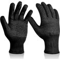 thumbnail image 1 of Heat Resistant Gloves with Silicone Bumps, 2Pcs Professional Heat Proof Glove Mitts for Hair Styling, 1 of 7
