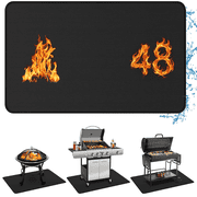 GPED Heat Resistant Grill Mats, 48×36 Inch Under Grill Mat for Outdoor Grill to Protect Your Prep Table and Outdoor Grill Table - Fire Proof & Water Proof & Oil