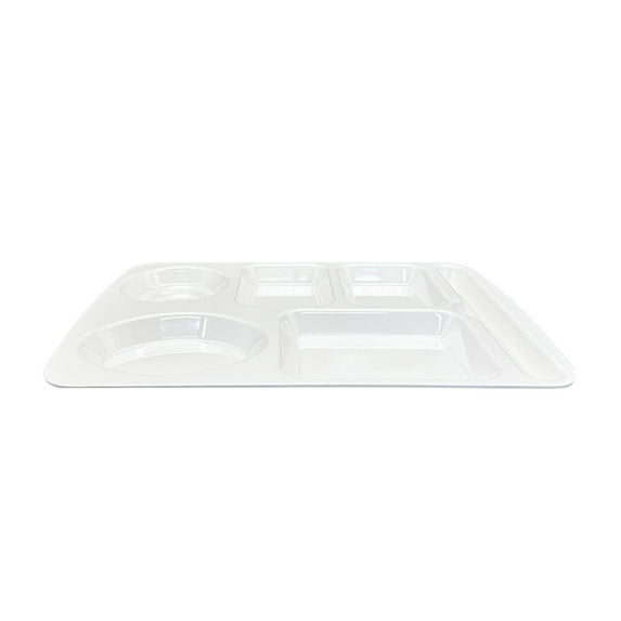 Heat - Resistant Imitation Porcelain Compartment Fast Food Trays - Commercial Grade, for School and Unit Canteens