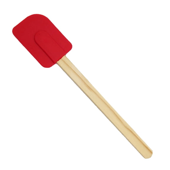 Heat Resistant Kitchen Tool thickened silicone cream cake scraper stirring large split household wooden handle kitchen baking tool