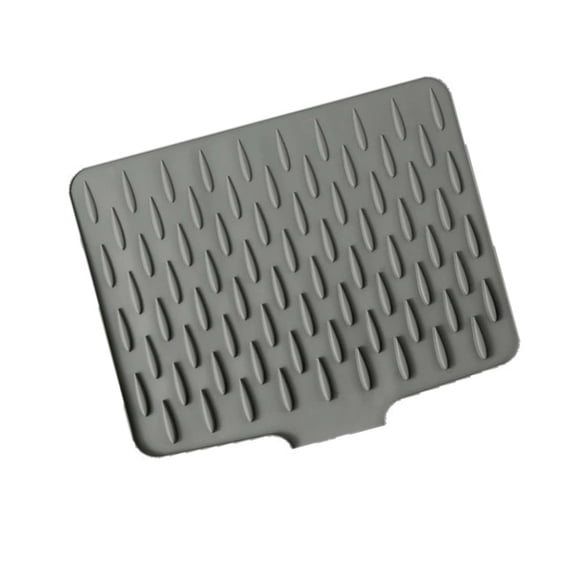 Heat Resistant Kitchen Trivet Flexible Silicone Mat Sloped Drainage Design Nonslip Base Dish Drying Pad