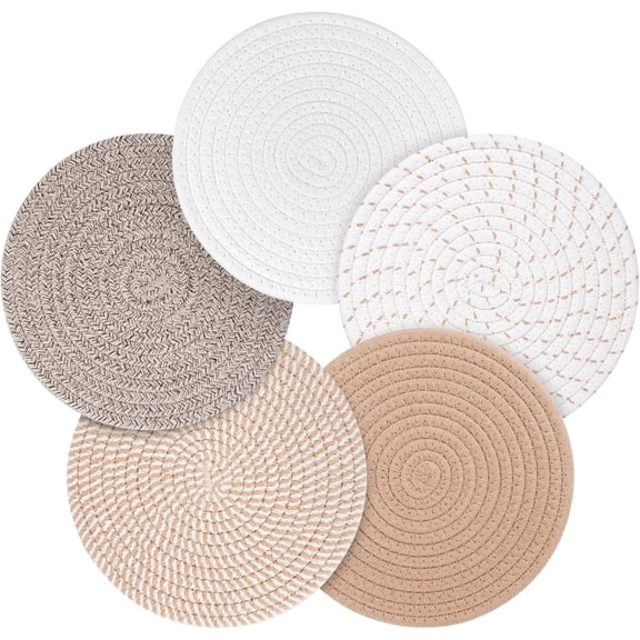 Heat Resistant Large Coasters for Kitchen,Hot Plate Mats for Table and Countertops, Farmhouse Decor