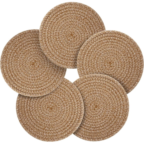 Heat Resistant Large Coasters for Kitchen,Hot Plate Mats for Table and Countertops, Farmhouse Decor