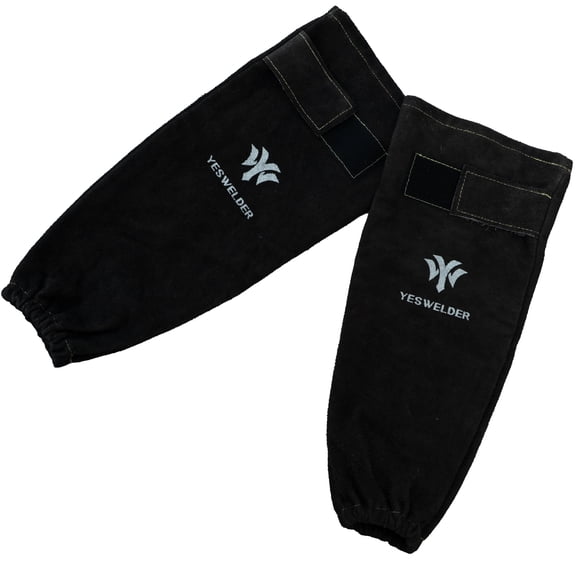 YESWELDER Leather Welding Sleeves, Heat & Spatter Resistant Arm Protection Sleeves for Men and Women