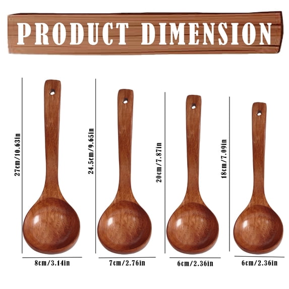 Heat Resistant Long Handle Soup Serving Spoon, Non Scald Cooking Utensil for Home, Kitchen, Restaurant, Soup & Daily Food Serving