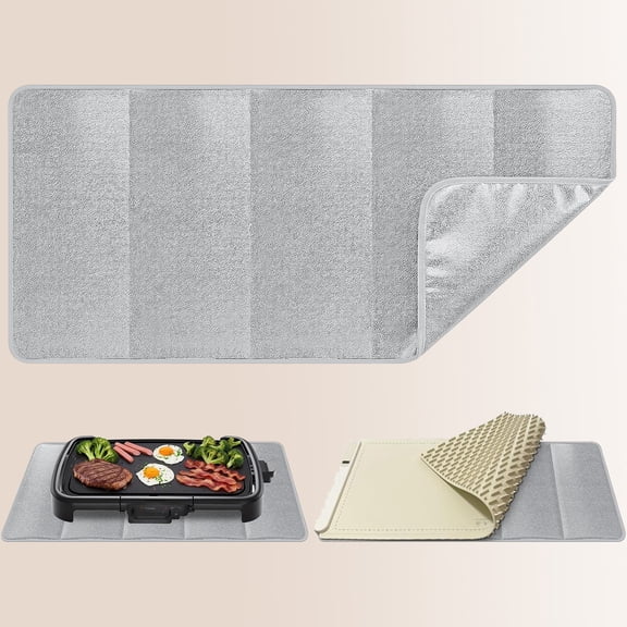 Heat Resistant Mats for Countertop, Foldable and Oil-Proof Insulation Pad, Counter Protector for Air Fryer, Oven, Kitchen