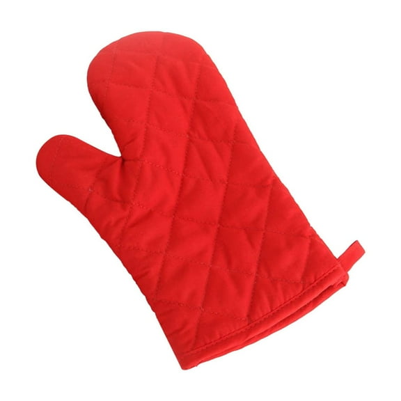 Heat Resistant Mini Oven Mitts, 1 Pcs of Quilted Oven Mits, Non-Slip Grip Surfaces Kitchen Gloves for Cooking, Machine Washable with Hanging Loops Oven Gloves