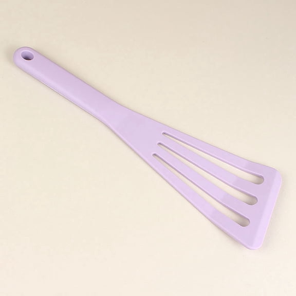 Heat Resistant Nylon Spatula Turner, Flexible Slotted Fish Flipper, 1 Count, 12.3 Inch Iron, Light Purple Non Stick Safe, Kitchen Cooking Tool, Viral Kitchenware