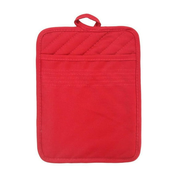 Heat-Resistant Oven Baking Mitt - Cotton Microwave Kitchen Heat Pad (Black)