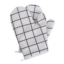 Heat-Resistant Oven Gloves, 2-Pack Thickened Cotton Insulated Kitchen Mitts for Baking, Microwave & Grilling, 26x13cm, Hanging Design