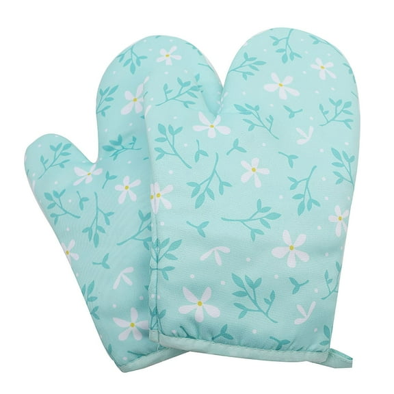 Heat Resistant Oven Gloves 2 Pieces, Kitchen Cooking Microwave Oven Mitts with Non-Slip Grip, Thermal Insulated Pot Holders for Baking and Grilling, Protective Cooking Gloves for Safe Food Handling