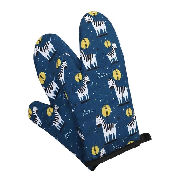 Heat Resistant Oven Gloves 2 Pieces, Kitchen Cooking Microwave Oven Mitts with Non-Slip Grip, Thermal Insulated Pot Holders for Baking and Grilling, Protective Cooking Gloves for Safe Food Handling