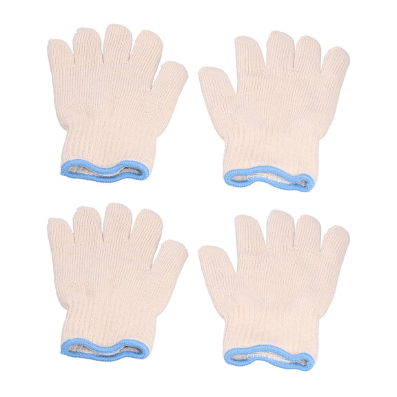 Heat Resistant Oven Mitts for BBQ and Baking, Cotton Thermal Insulated Cooking Gloves, 10.2 x 6.7 inches (26 x 17 cm), 2 Pairs