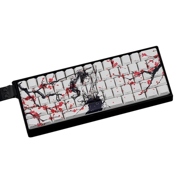 Heat Resistant PBT Keycaps Original Profile Plum Blossom Mechanical Keyboards