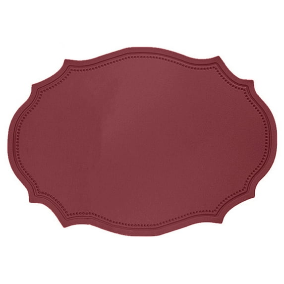 Heat-Resistant PVC Placemats Reusable Non-Slip Table Mats Waterproof Elliptical Shape Dining Place Mat for Kitchen Coffee Table