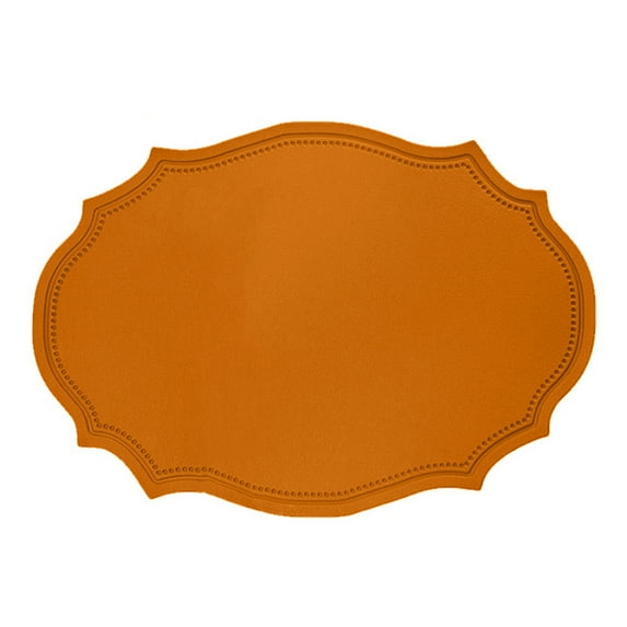 Heat-Resistant PVC Placemats Reusable Non-Slip Table Mats Waterproof Elliptical Shape Dining Place Mat for Kitchen Coffee Table