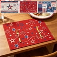 thumbnail image 1 of Heat Resistant Patriotic Printed Table Placemats For Dining Areas, Thickened Woven Textile With Anti Scald Coating, Festival Printed Pattern Elevates Indoor Dining Table Vacation Decoration, 1 of 7