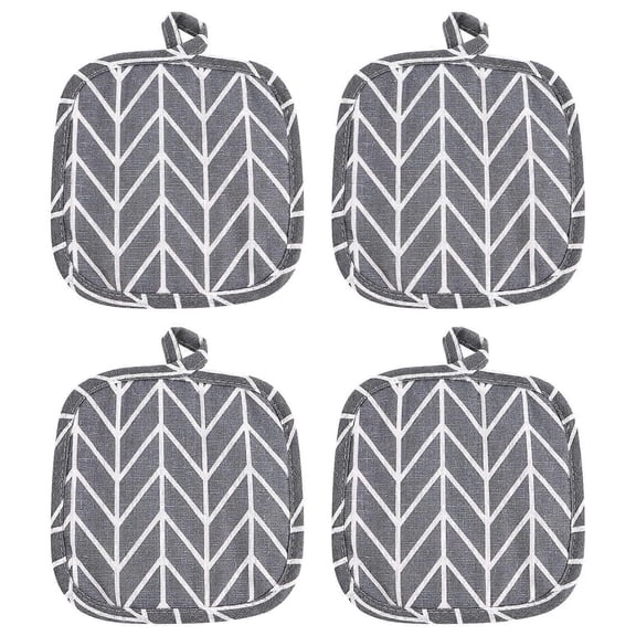 Heat Resistant Place Mats 4Pcs Gray Arrow Pattern Table Mats Suitable For Home Use And Restaurant Use 18X18CM