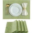 thumbnail image 1 of Heat Resistant Placemats Set of 4 | Washable Non-Slip PVC Weave Table Mats | 5 Colors Available | 17" x 11.5" Size for Indoor & Outdoor Dining, 1 of 6