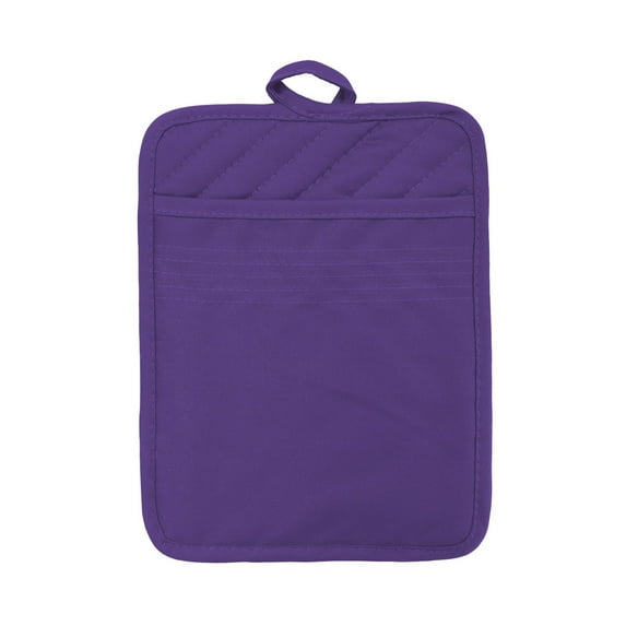 Heat Resistant Pot Holder, Cotton Pocket Oven Mitt for Baking, Machine Washable for Kitchen Safety, Gift for Home Cooks, Migroa Insulation Pad Purple