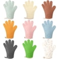 thumbnail image 1 of Heat Resistant Silica Gel Kitchen Oven Gloves, High Temp Thickened Insulation Mitts for Microwave Baking Use, 1 of 4