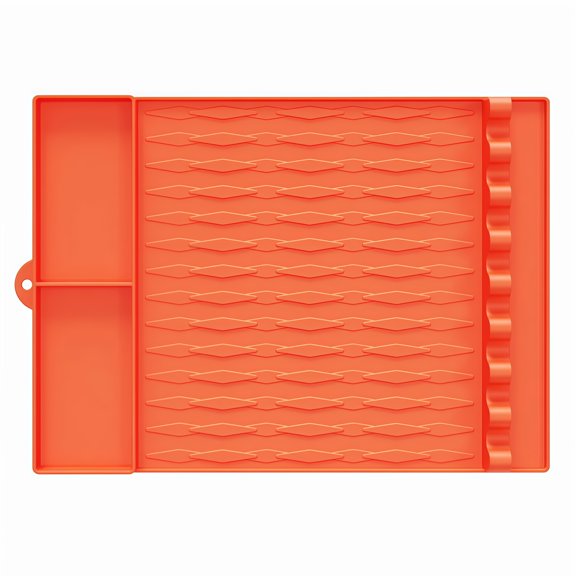 Heat-Resistant Silicone Baking Mat In Orange Perfect For Outdoor Grilling