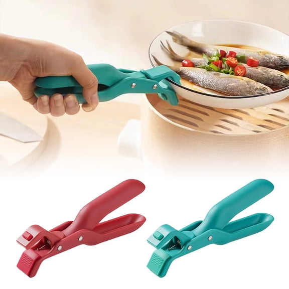 Heat-Resistant Silicone Bowl Clip Set 2Pcs Anti-Scald Pot and Plate Grippers,Multi-Purpose Kitchen Grabbers for Hot Dishes and Fryer Pans,kitchen accessories,bowl clip,Black,2Pcs