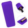 thumbnail image 1 of Heat Resistant Silicone Mat Pouch for Flat Iron, Curling Iron,Hair Straightener,Hair Curling Wands,Hot Hair Tools travel accessory (Purple), 1 of 7