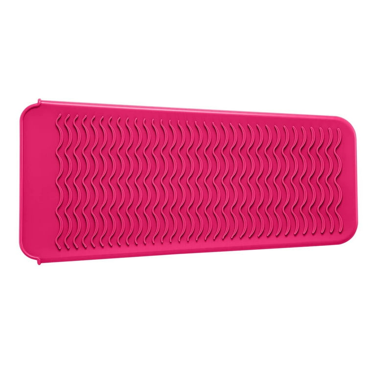 Levamdar Heat Resistant Silicone Mat Pouch for Flat Iron, Curling Iron,Hair Straightener,Hot Hair Tools, Size: One size, Pink