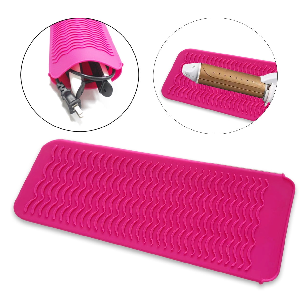 Heat Resistant Silicone Mat with Hanging Hole Style, Straightener