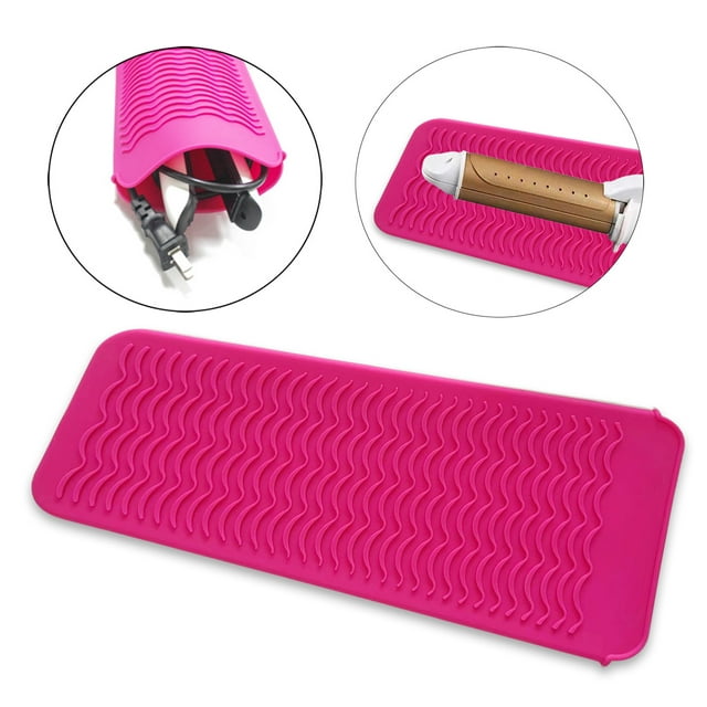 Heat Resistant Silicone Mat Pouch for Flat Iron, Curling Iron,Hot Hair