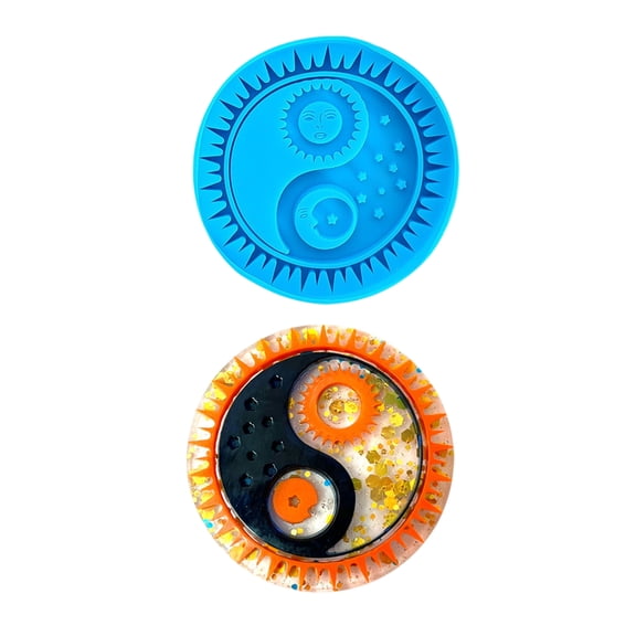 Heat Resistant Silicone Phone Stand Mould With Bagua Designs For Creative Crafting