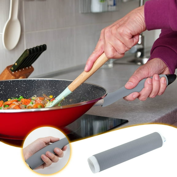 Heat Resistant Silicone Pot Handle Sleeve | Non-Slip Anti-Scalding Grip Cover | Universal Fit for Cast Iron Skillet & Pan Handles | High Temperature Safe to 464°F | Easy Clean Dishwasher Safe