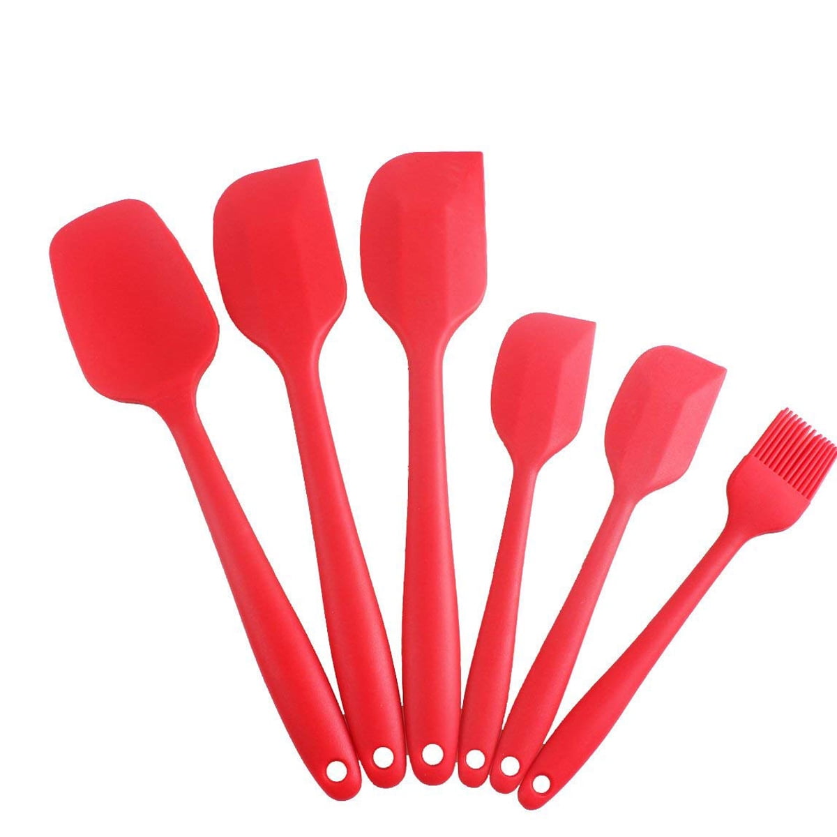 Heat Resistant Silicone Spatula Set 6 Piece NonStick Rubber Spatula