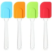 Triani 4Pcs Silicone Spatula Set Heat Resistant Non Stick Rubber Spatula 10 Inch Flexible Scrapers Baking Mixing Tool for Baking Cooking and Mixing(Colorful)
