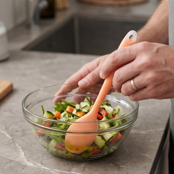 Heat Resistant Silicone Spoon for Kitchen – Food Grade Non Stick Cooking Utensil, 8" Flexible for Stirring Baking, Dishwasher Safe