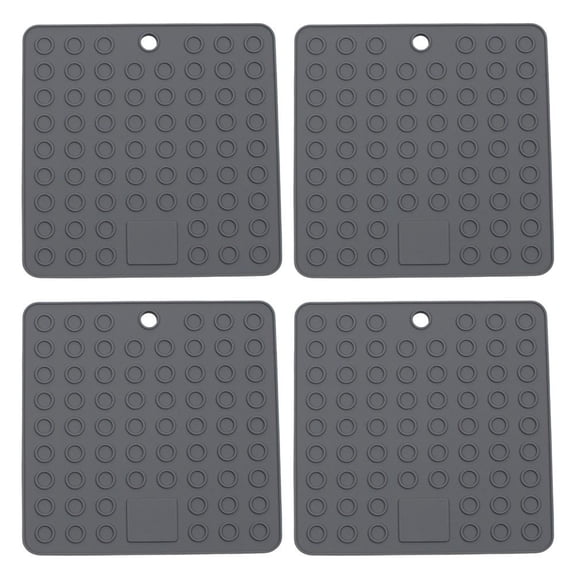 Heat Resistant Silicone Trivet Mats Non Slip Hot Pads for Kitchen Use 4 Pack