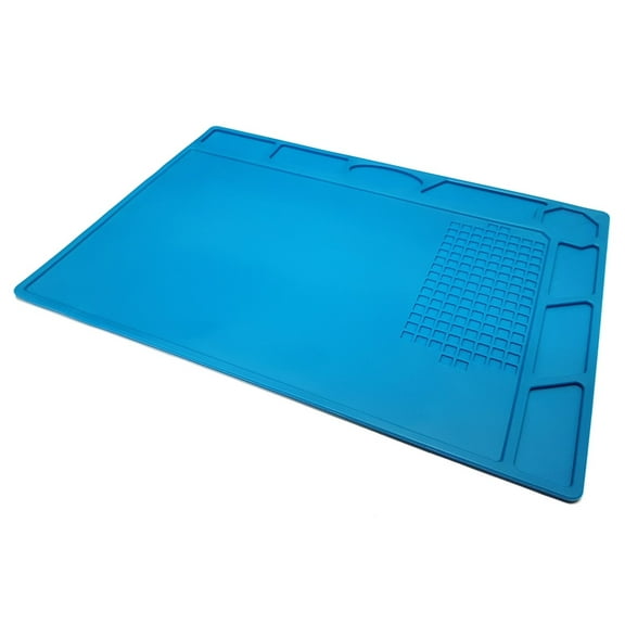Heat Resistant Silicone Work Mat With Screw / Parts Holders (32cm x 23cm)