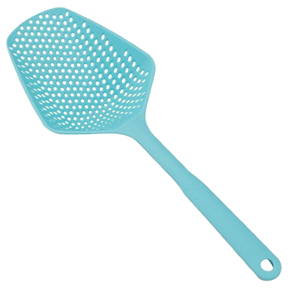 Heat Resistant Slotted Spatula, Oimcto Nylon Turner with Holes, Up to 480°F, Non-Stick Safe for Frying, Boiling Pasta, Dumplings, Multi-Purpose Kitchen Utensil, Blue, 1 Pc
