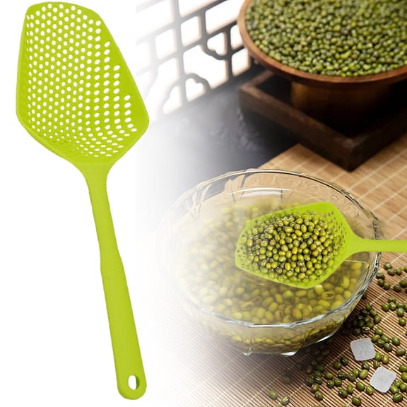 Heat Resistant Slotted Spatula Turner – Nylon Multi-Purpose Kitchen Utensil for Frying, Boiling Pasta, Dumplings & Vegetables, Non-Stick Safe, Ergonomic Long Handle, Green