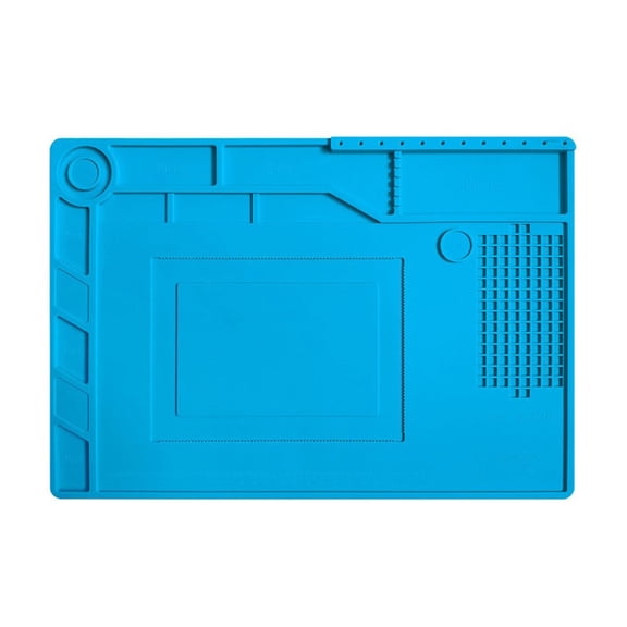 Heat Resistant Soldering Mat S-150, Anti-Static Silicone Work Pad For Electronics Repair, 39X27cm Insulation Station Kit For Phones Watches Computers